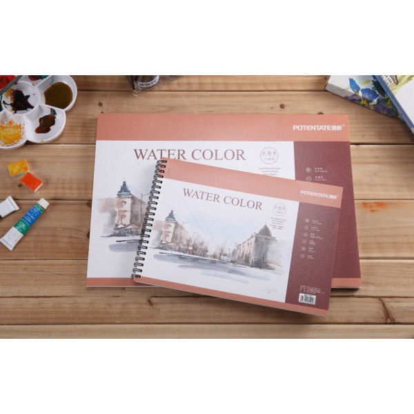 Sổ vẽ màu nước Potentate, Coldpress, (Bìa hình ngôi nhà)-Dụng cụ vẽ Tâm Tâm