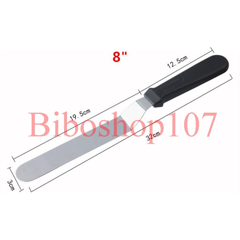 Dao chà láng inox cong cán nhựa 20cm