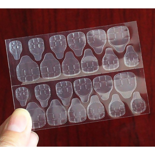 Miếng keo 2 mặt dán móng , keo silicon, miếng dán nailbox ( tờ 24 miếng dán)
