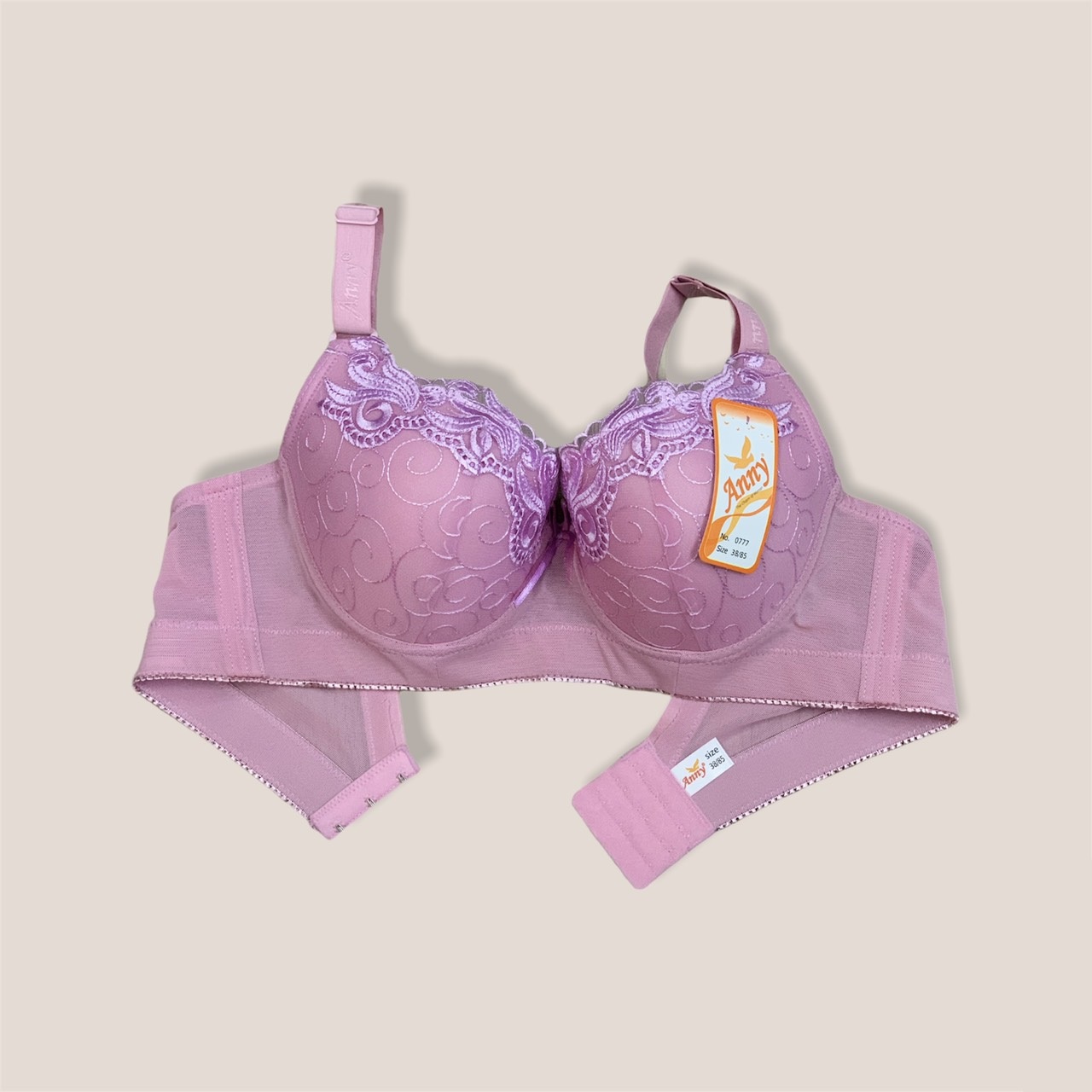 Áo Lót Nữ Mỏng Ren Thêu Big Size Có Gọng Cài Sau 3 Móc Anny 0777 – Siêu Êm, Tôn Dáng