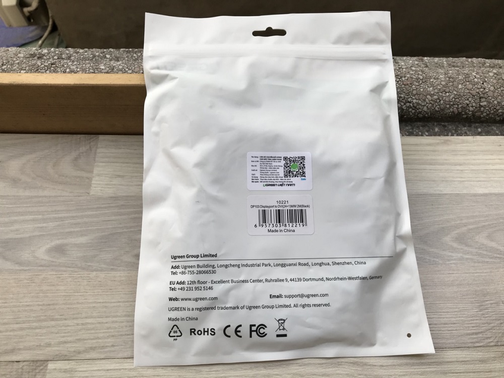 Cáp Chuyển Displayport To DVI-D dài 2m Ugreen 10221