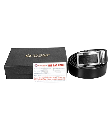 Thắt lưng nam da bò màu đen HK4111