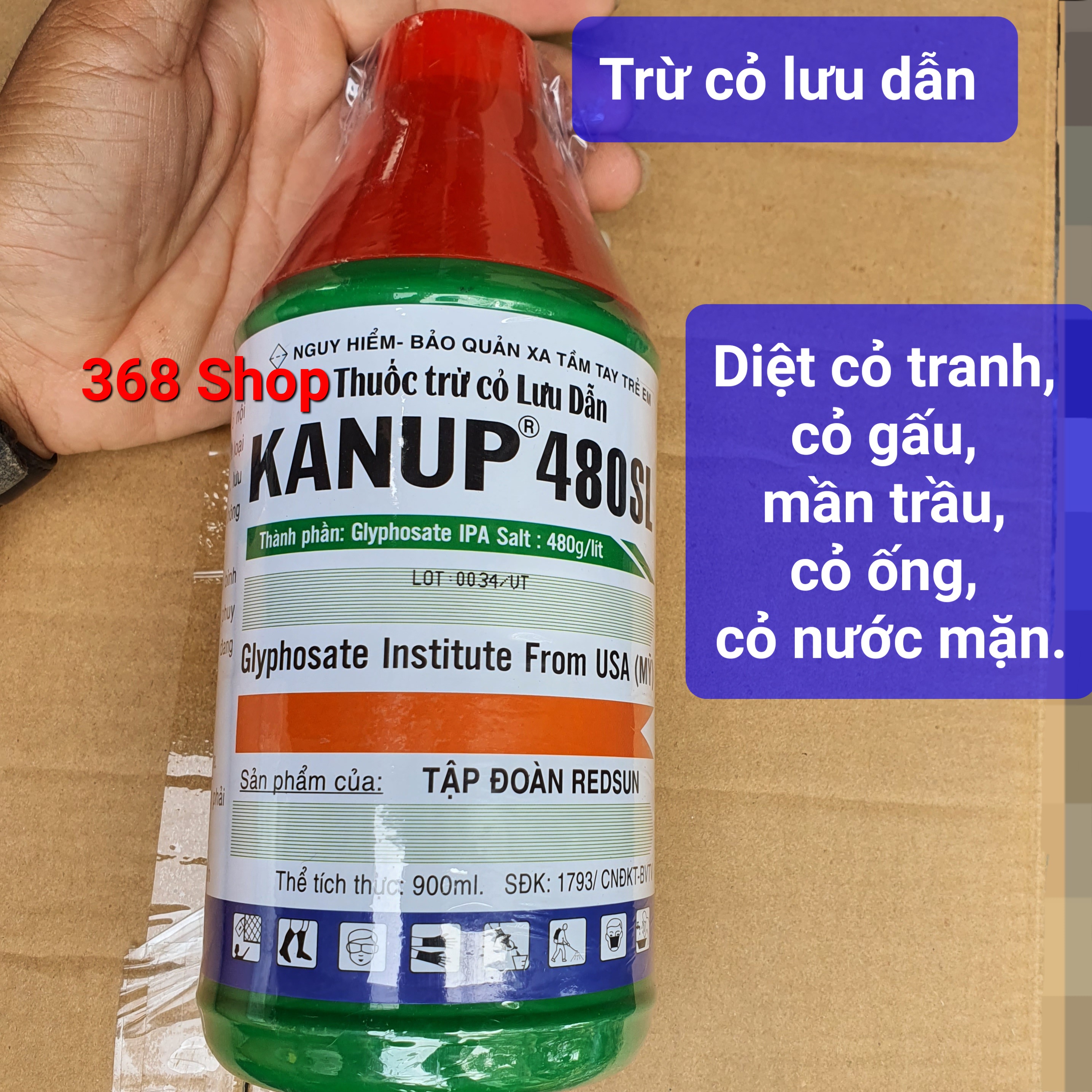 Đặt t r ị : cỏ tranh, cỏ ống, cỏ chỉ, mần trầu💎 thuốc trừ cỏ kanup 480sl 💖 tương tự lyphoxim nicotex