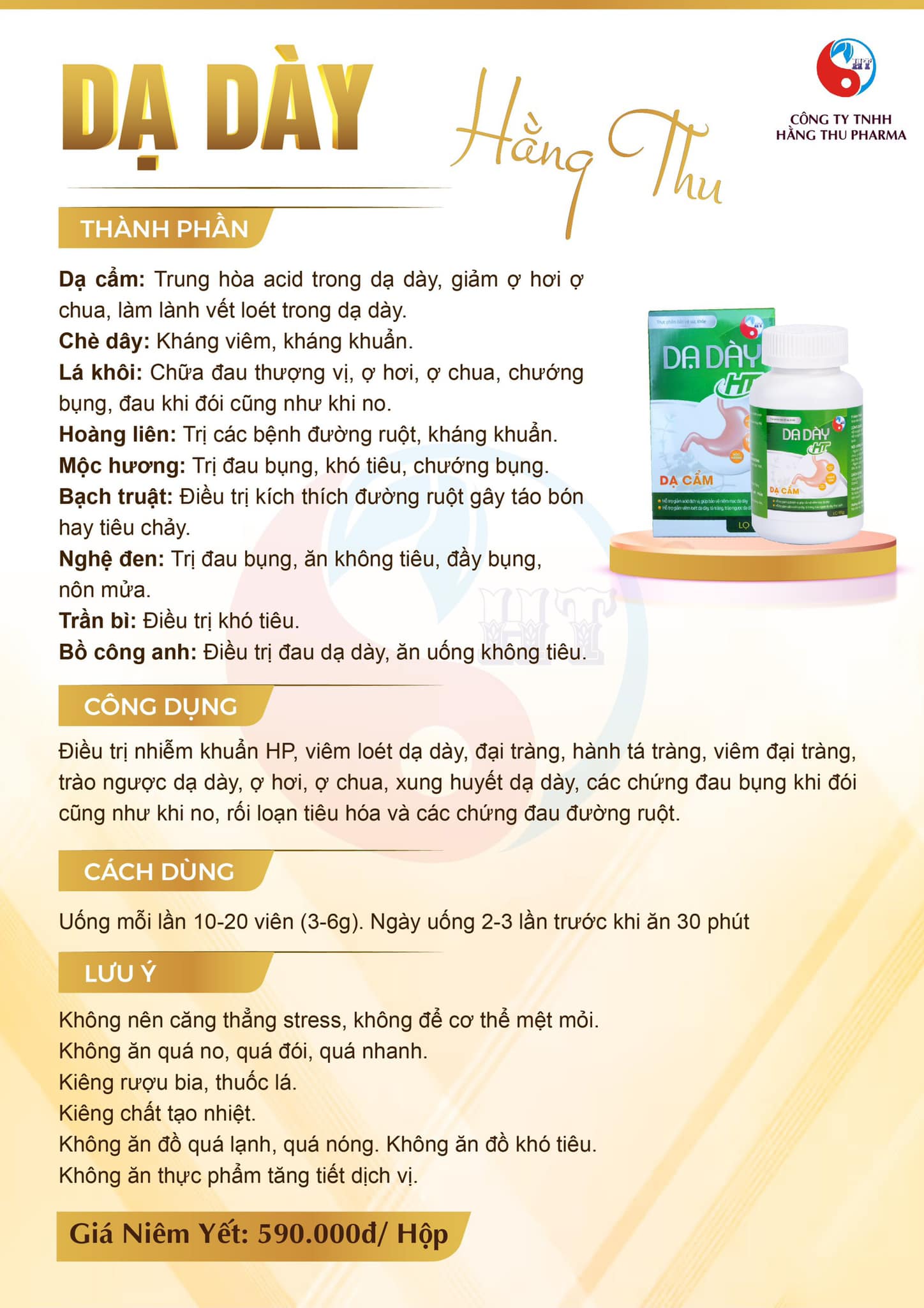 Dạ Dày HT - Hằng Thu Pharma