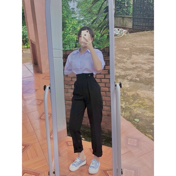 [Mã SRBACK010912 hoàn 20K xu đơn 50K] quần tây Lưng Cao