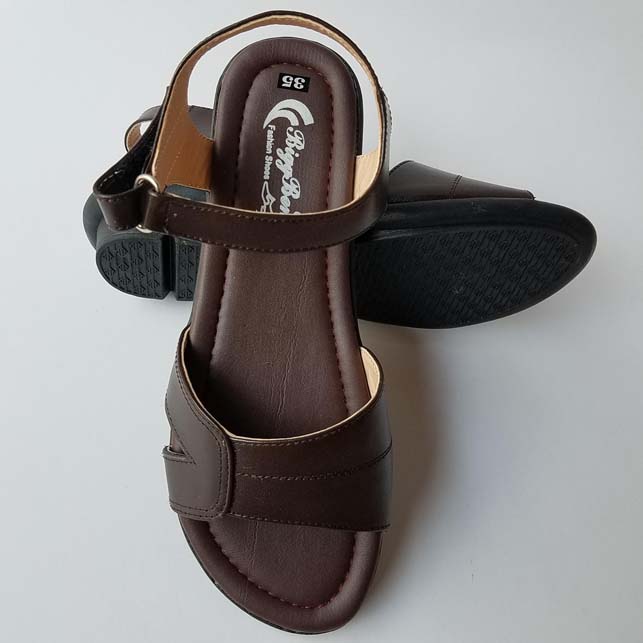 [HCM]Giày Sandal Đế Bệt Nữ BIGBEN Da Bò Thật Cao Cấp