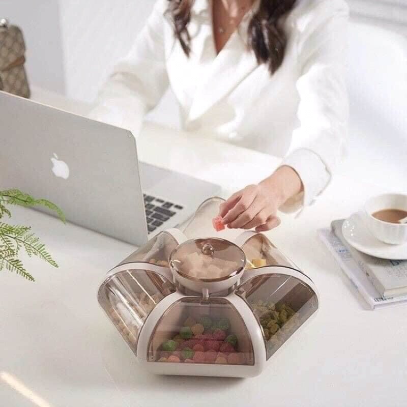 Khay mứt đựng bánh kẹo Tết 6 cánh