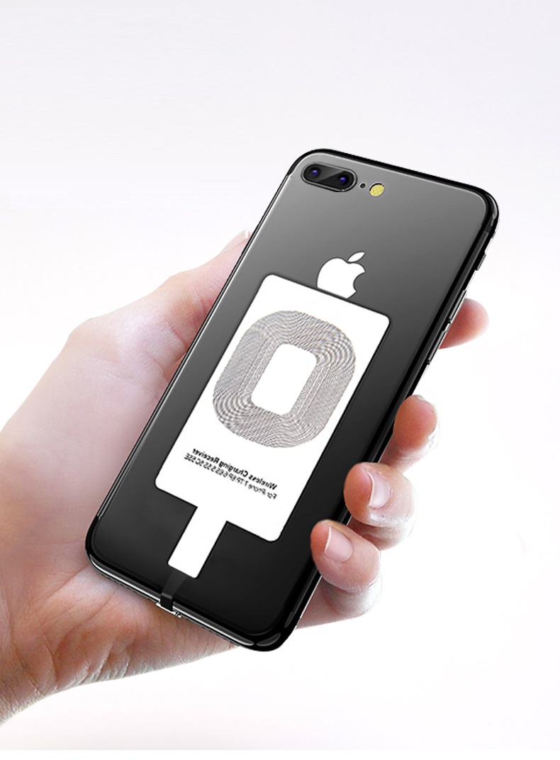 Miếng Dán Hỗ Trợ Sạc Không Dây Chuẩn Qi Đầu Android/Type-C/Lightning iPhone