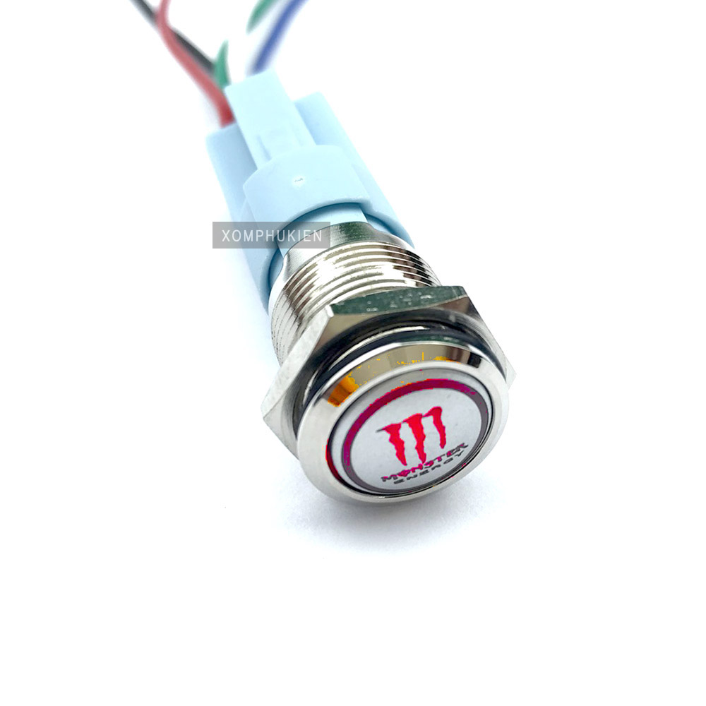 [HCM]Công Tắc Led Nhấn Giữ Kèm Giắc Gắn Xe Máy 12v [ 1 Chiếc ]