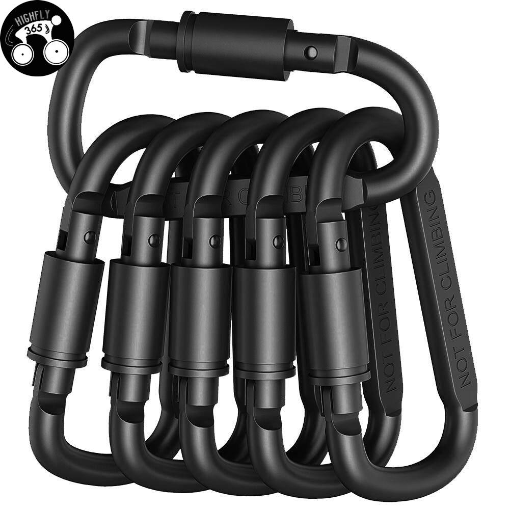 6x Backpack D-ring Snap Buckle Carabiner Keychain Outdoor Camping Aluminum Alloy D-ring Snap Clip