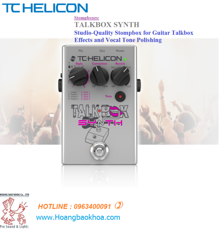 [HCM]Stompboxes Vocal TC HELICON TALKBOX SYNTH - Cục Phơ Ghita Effects and Vocal Tone Polishing TC HELICON