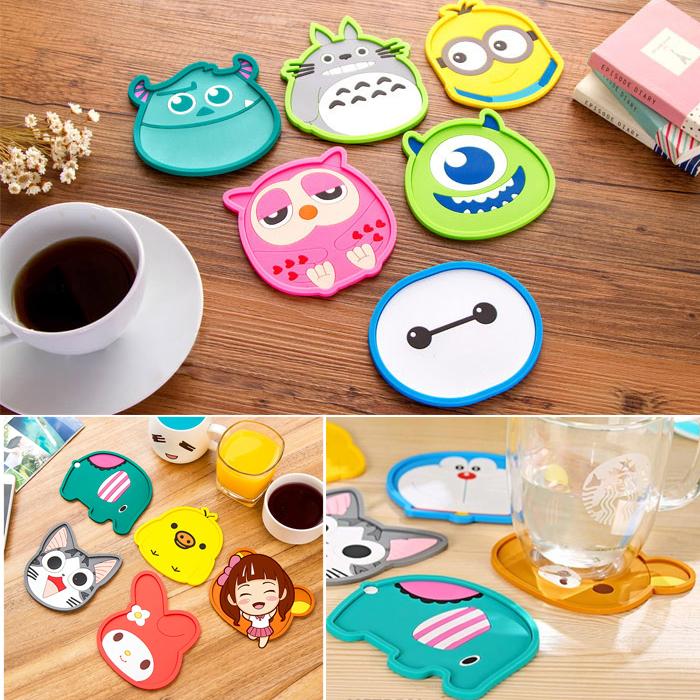 Bộ 10 miếng / đế lót ly hình cute