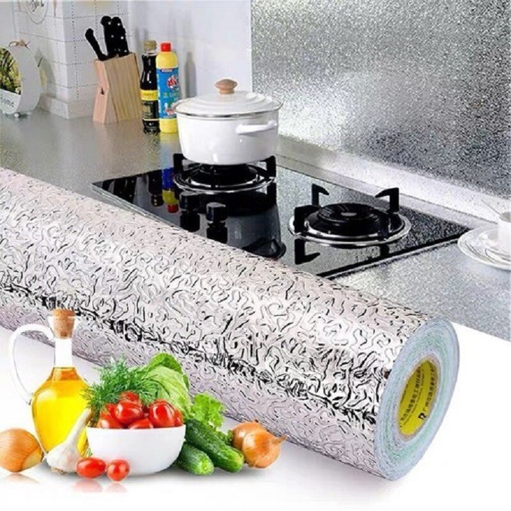 Combo 2 cuộn giấy bạc dán bếp - chắn dầu mỡ - cách nhiệt - combo 2 cuộn giấy bạc dán bếp - chắn dầu mỡ