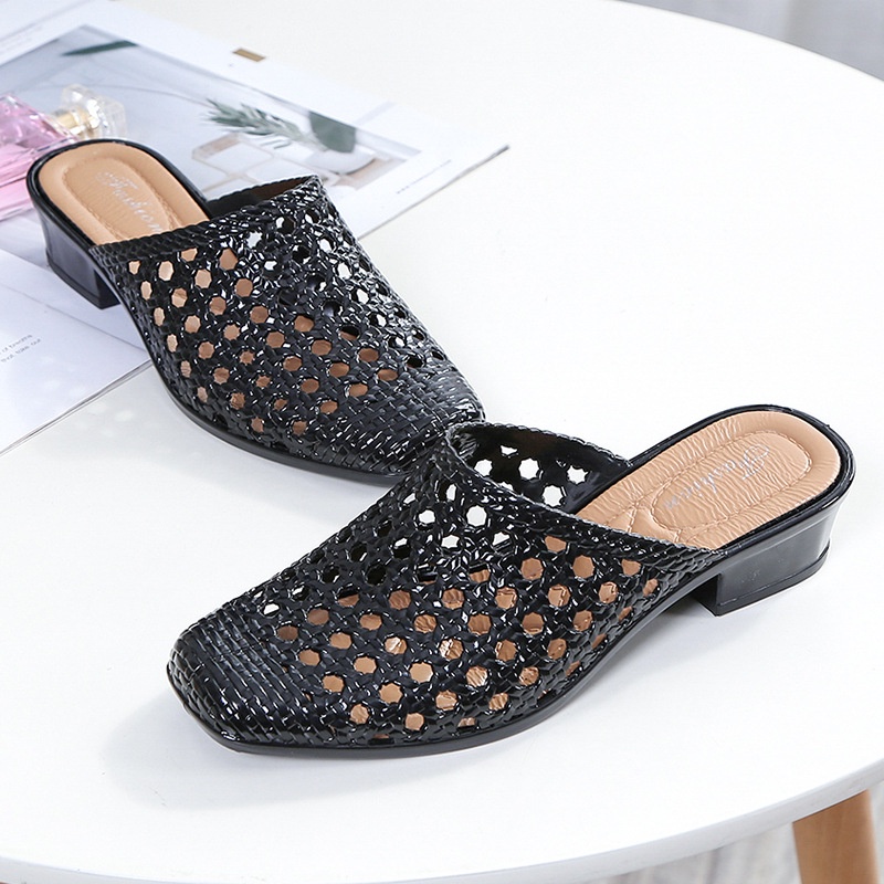 Dép bít nhựa cao gót (5cm)