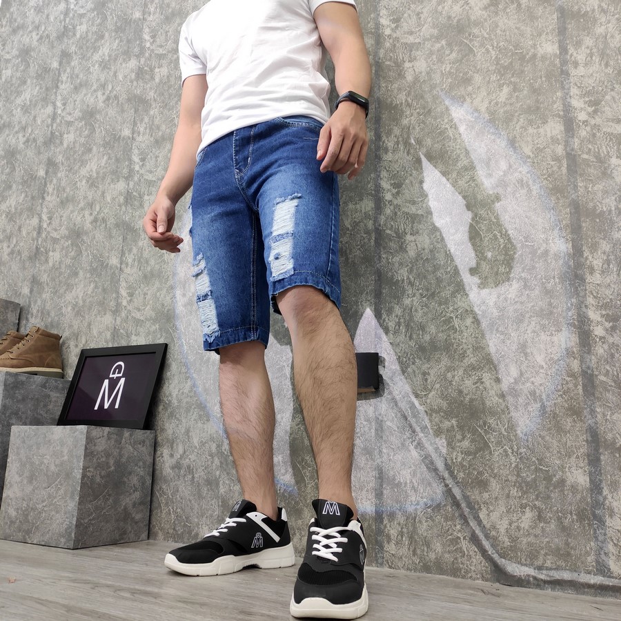 Quần Short Jeans Nam Q416 Xám Đậm