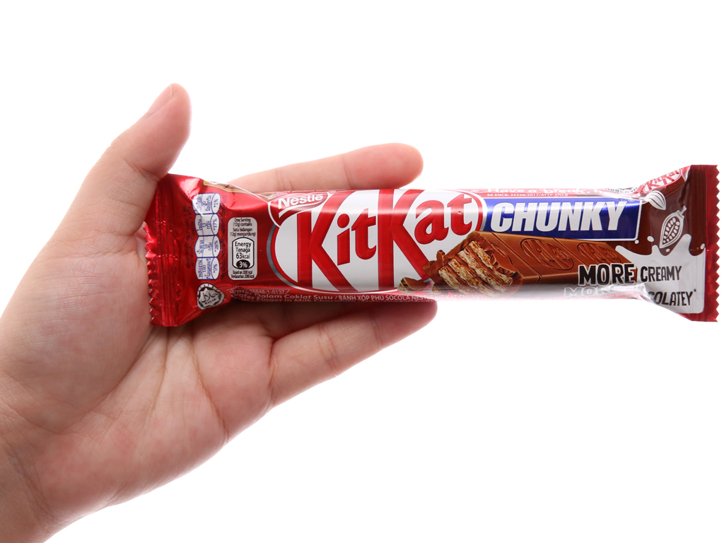 Combo 10 thanh bánh xốp phủ socola Kitkat Chunky gói 38g Cocoa Nestle