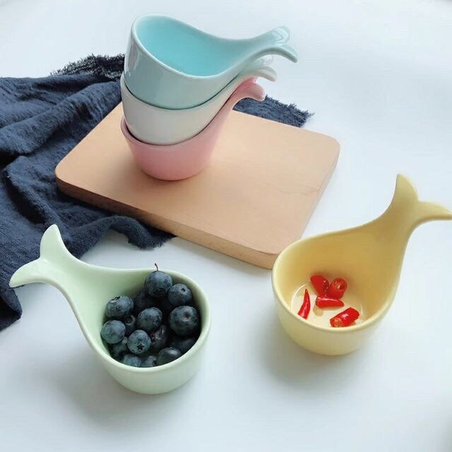 [HCM][Nhiều Màu] Chén Sứ Ăn Dặm Hình Đuôi Cá Đáng Yêu