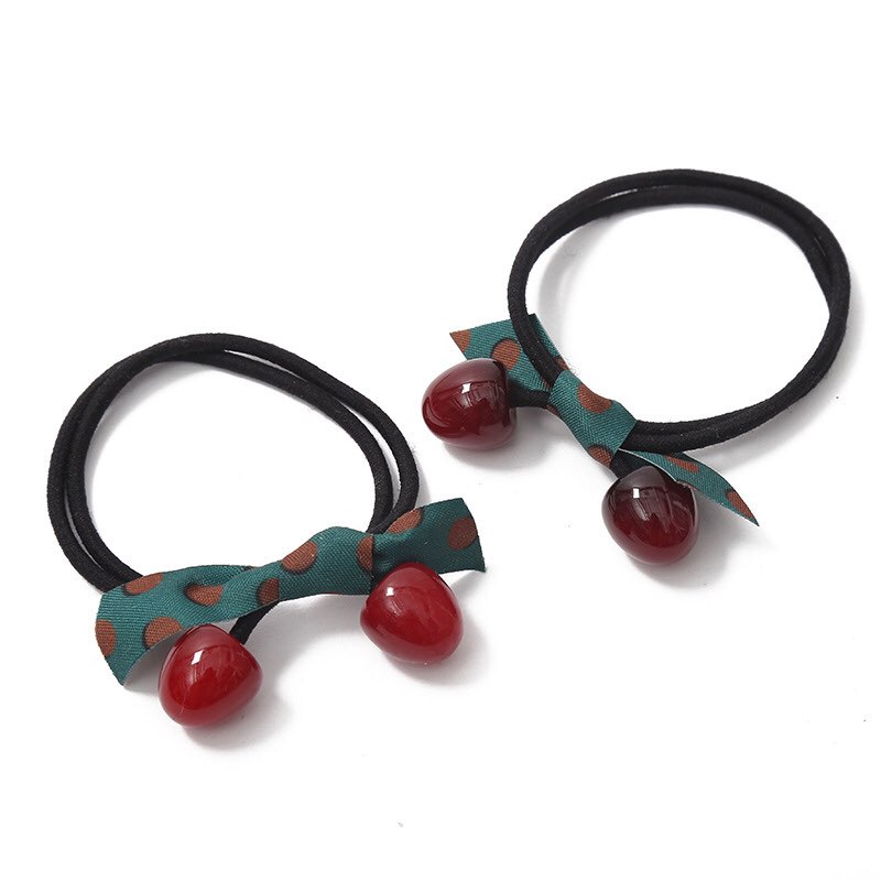 [HCM]Dây cột tóc Cherry mini xinh xắn dành cho bạn nữ - Sara Accessories