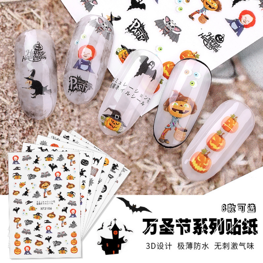 [HCM]Nail sticker dán móng Halloween