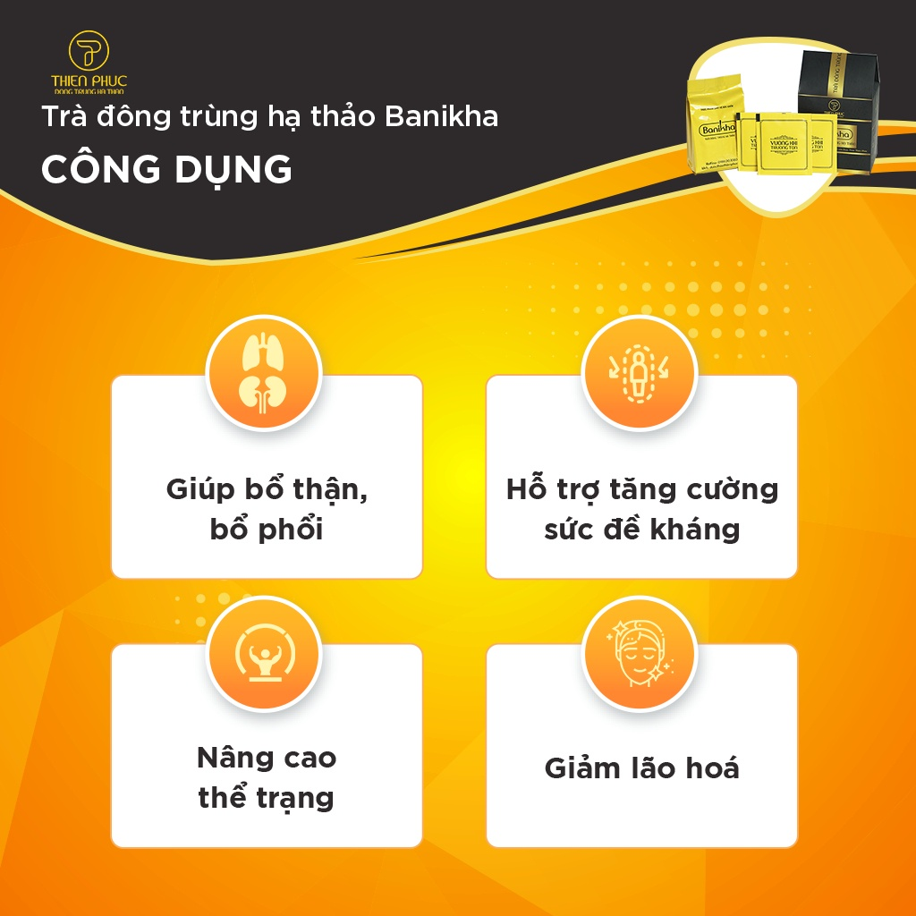 Trà đông trùng hạ thảo Thiên Phúc Banikha