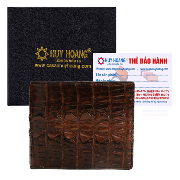 Men's multi-color tail crocodile leather wallet