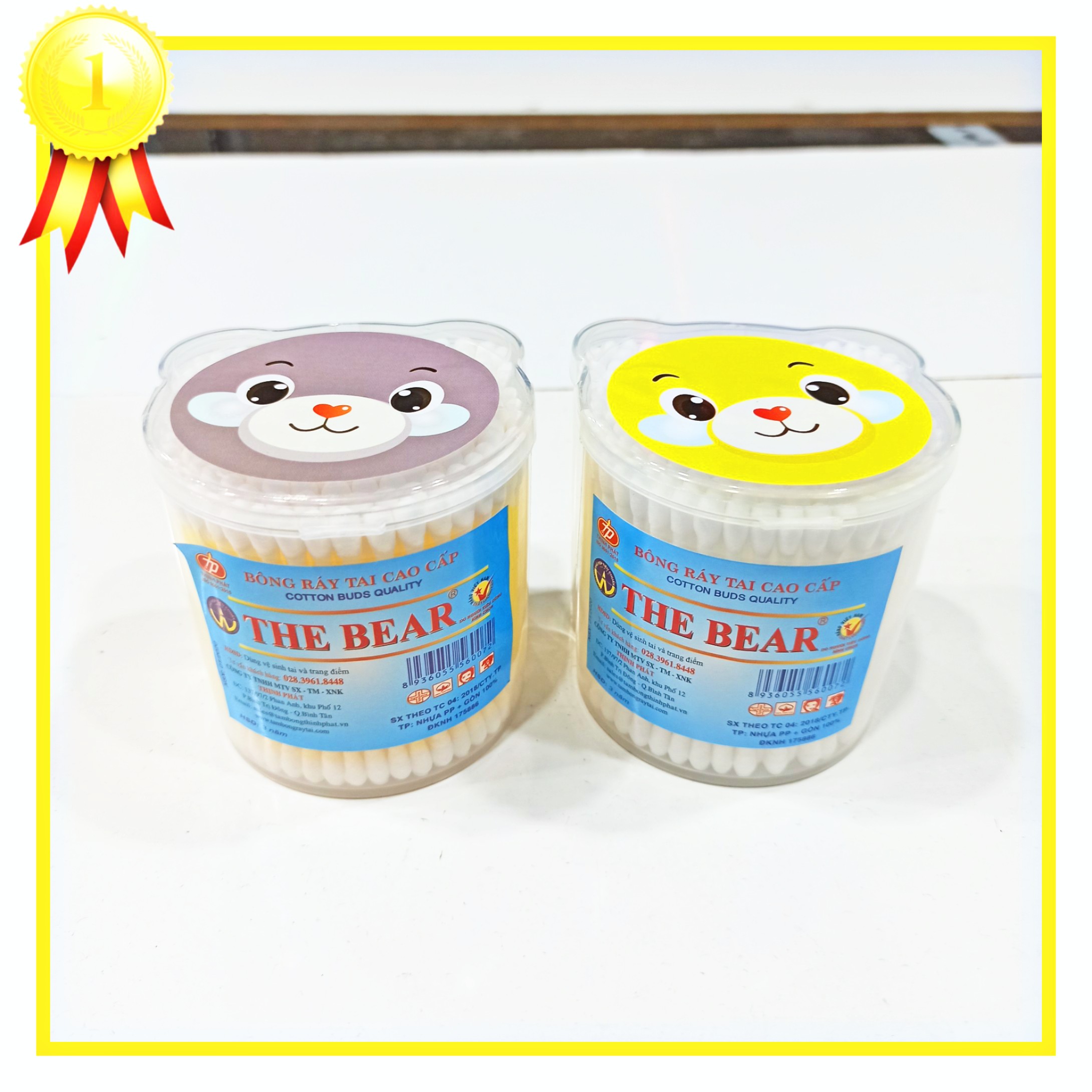 [ VỆ SINH, ĐÓNG HỘP TIỆN LỢI ] Combo 02 Hộp x khoảng 200 que tăm bông ráy tai cao cấp người lớn, trẻ nhỏ THE BEAR Cty Thịnh Phát.-[ 12.12 Hot Deals ]