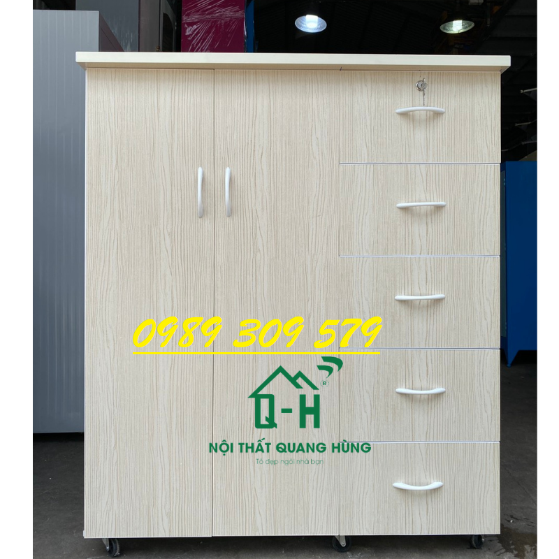 TỦ NHỰA ĐÀI LOAN 2 CÁNH 5 HỘC CAO CẤP HCM