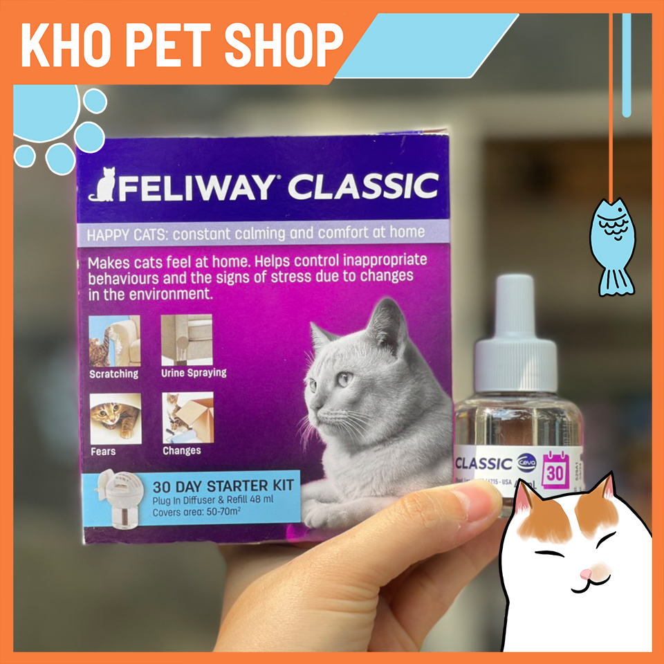 Feliway Classic Bộ sản phẩm giảm căng thẳng ở mèo