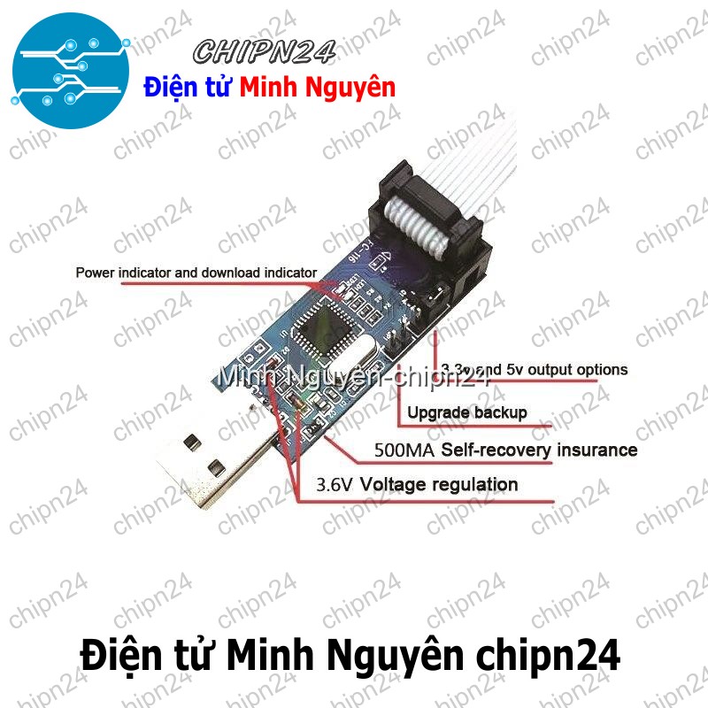 [1 cái] (A3) Mạch nạp AVR USBASP USBISP - HH005354