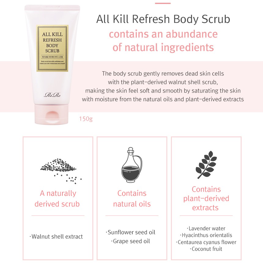 [HCM]Tẩy Da Chết Rire All Kill Refresh Body Scrub