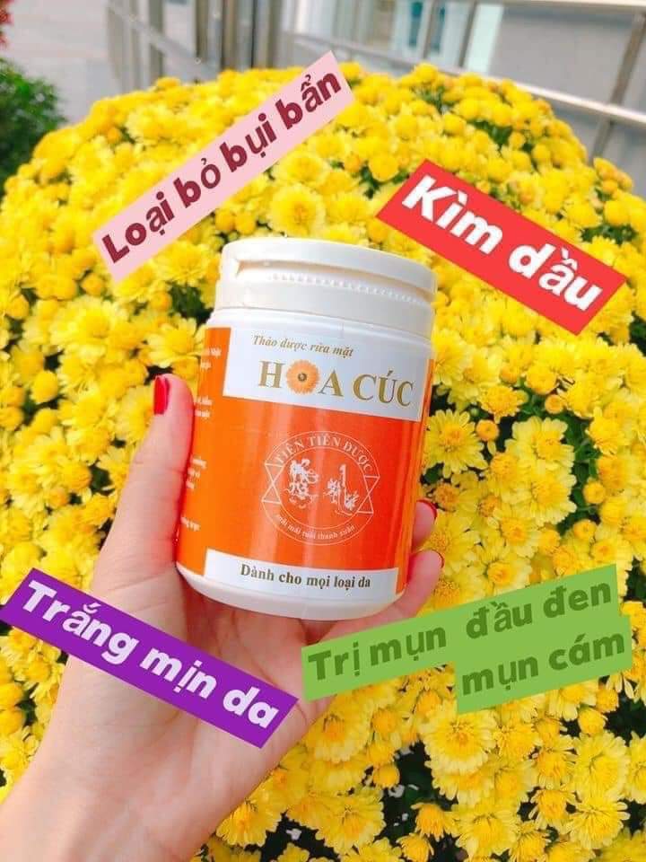 Bột rửa mặt thảo dược_ hoa cúc_150g_kiềm dầu số 1