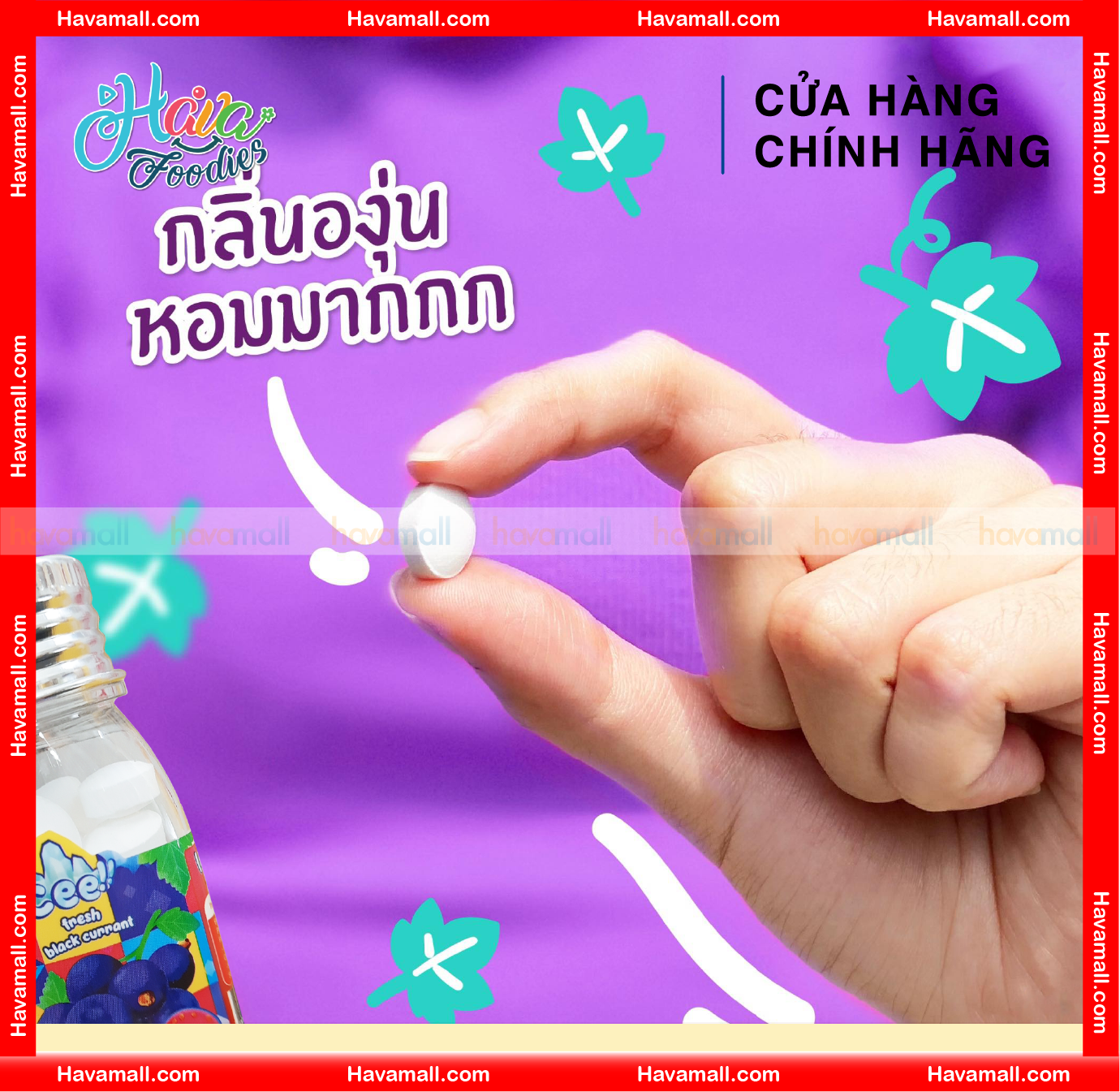 [HÀNG CÔNG TY NHẬP KHẨU] Kẹo Icee Vị Lý Chua Đen – Icee Candy Black Currant 23g