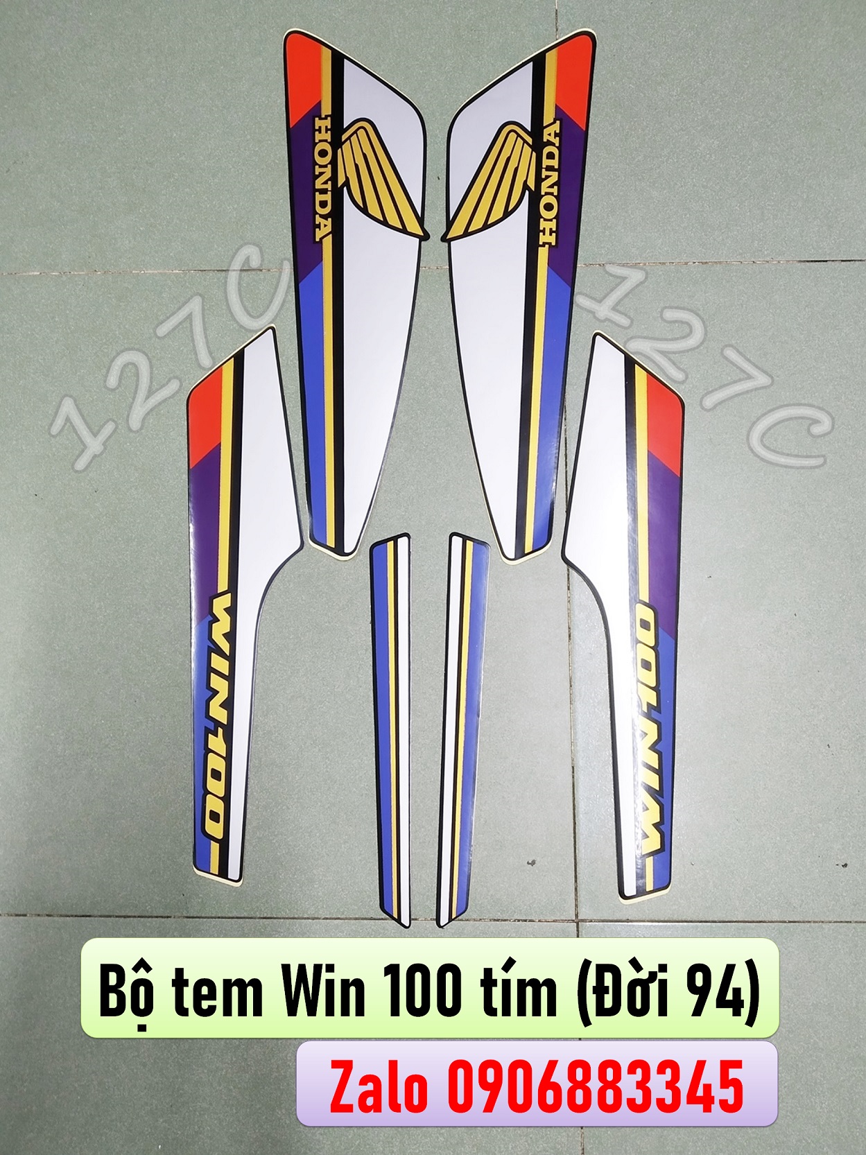 [HCM] Bộ tem xanh tím / xanh lá đời 94-95 Win 100 (Tem 3 lớp loại tốt)
