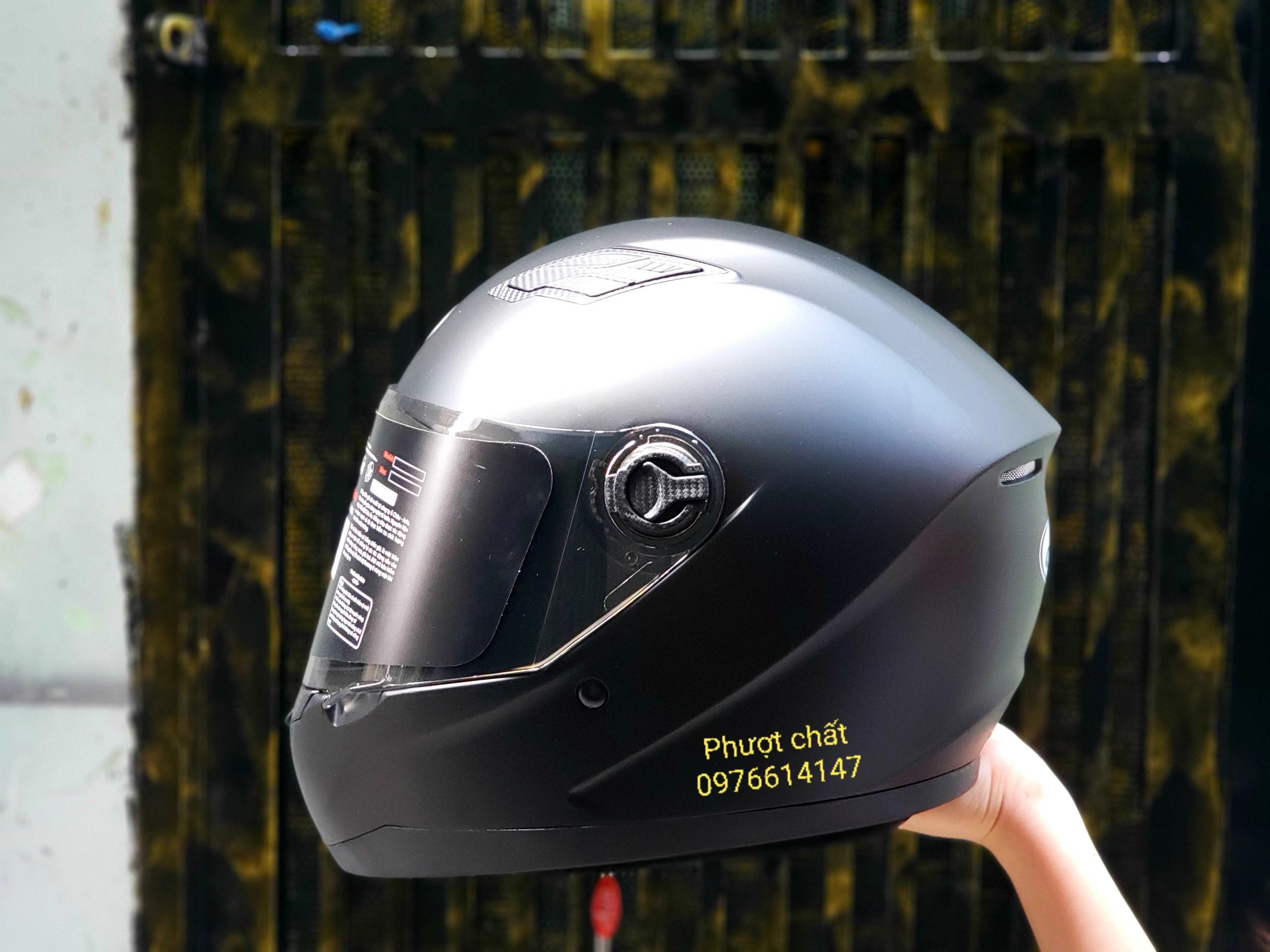 Nón bảo hiểm Fullface Asiaa đen nhám