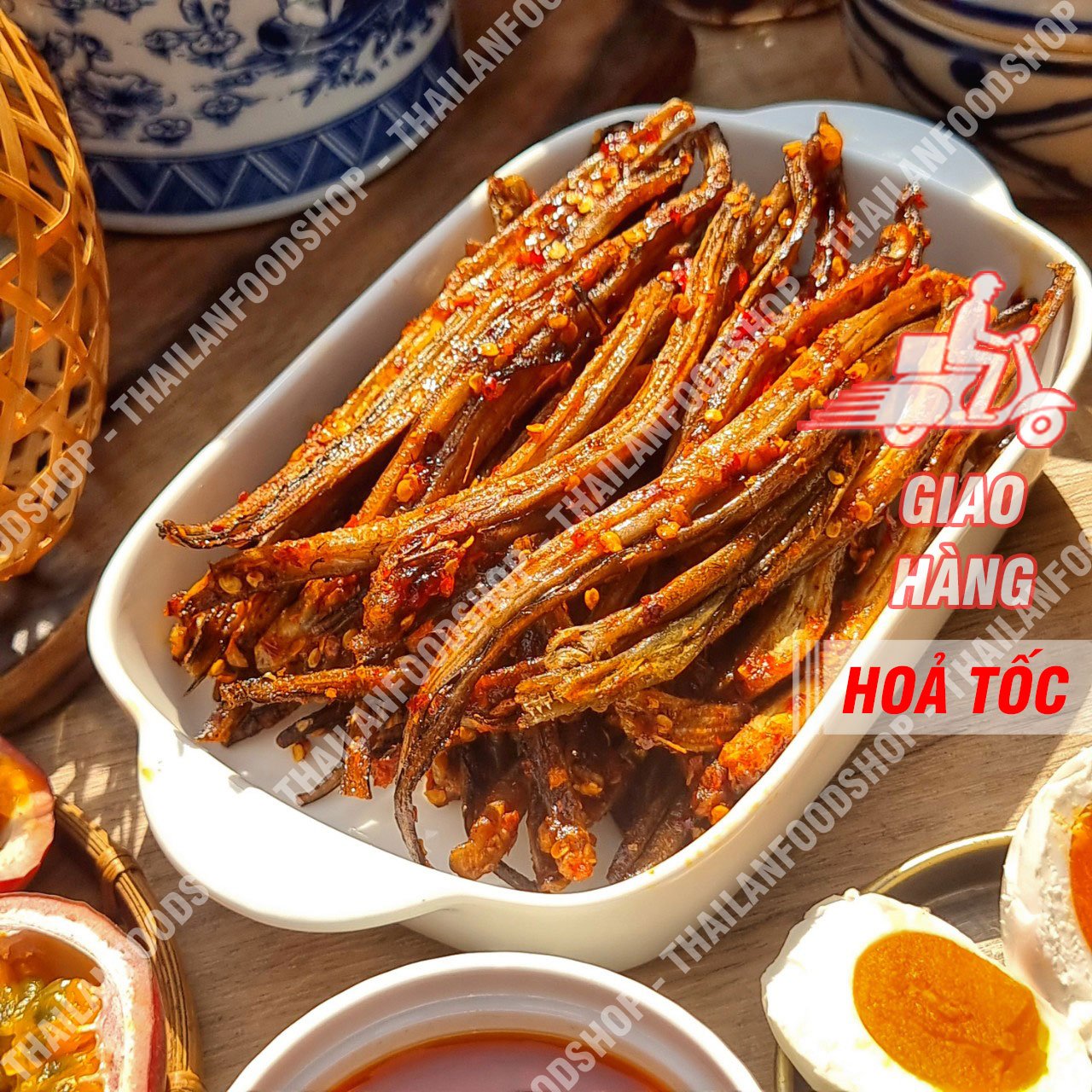 Khô Cá Kèo Sate Ram Giòn Ăn Liền - Lon 250Gram