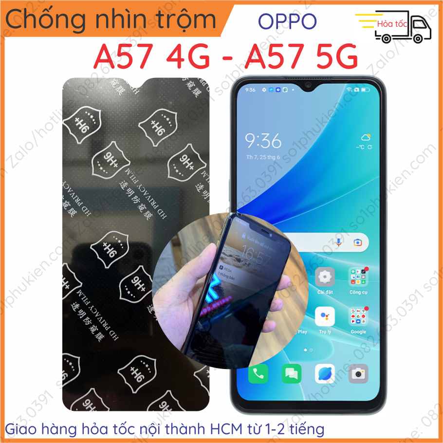 Dán cường lực chống nhin trộm oppo a57 2022 / a77 / a77s nano & ppf