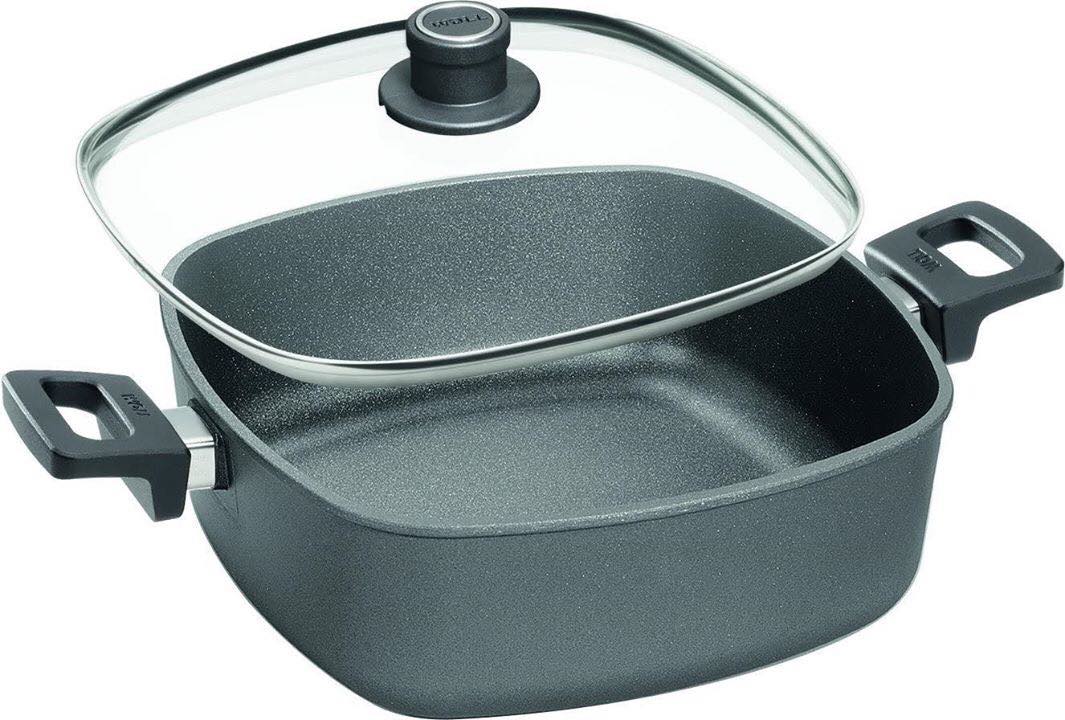 Nồi chảo Woll đa năng vuông kèm vung kính chống dính size 22x22 cm