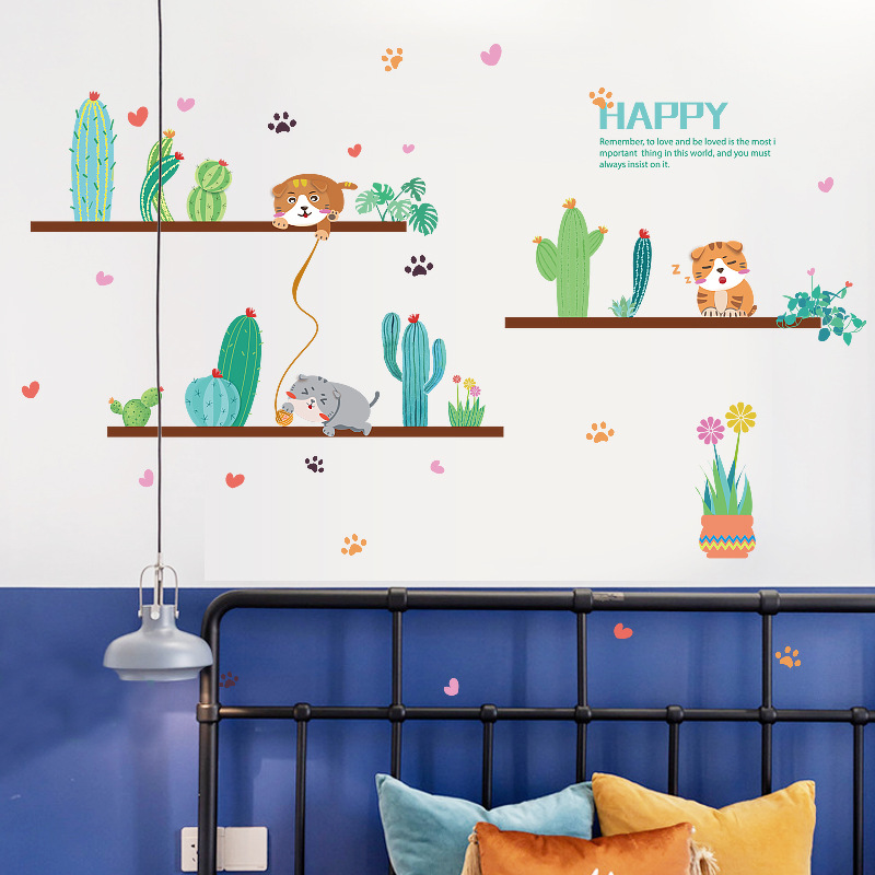 [Nhiều mẫu] Decal dán tường chậu cây cảnh