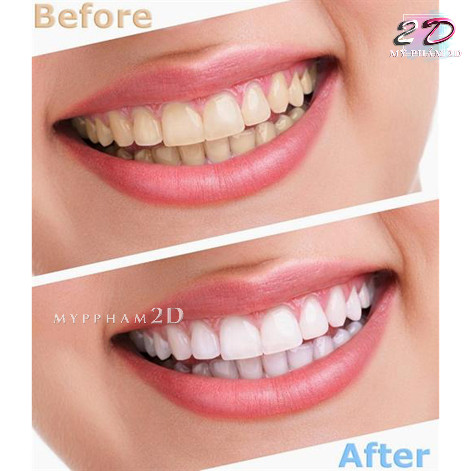 2in1 Kem đánh răng / Bột trắng răng EUCRYL trắng sáng, thơm miệng - Anh Quốc (Có dán tem phụ)