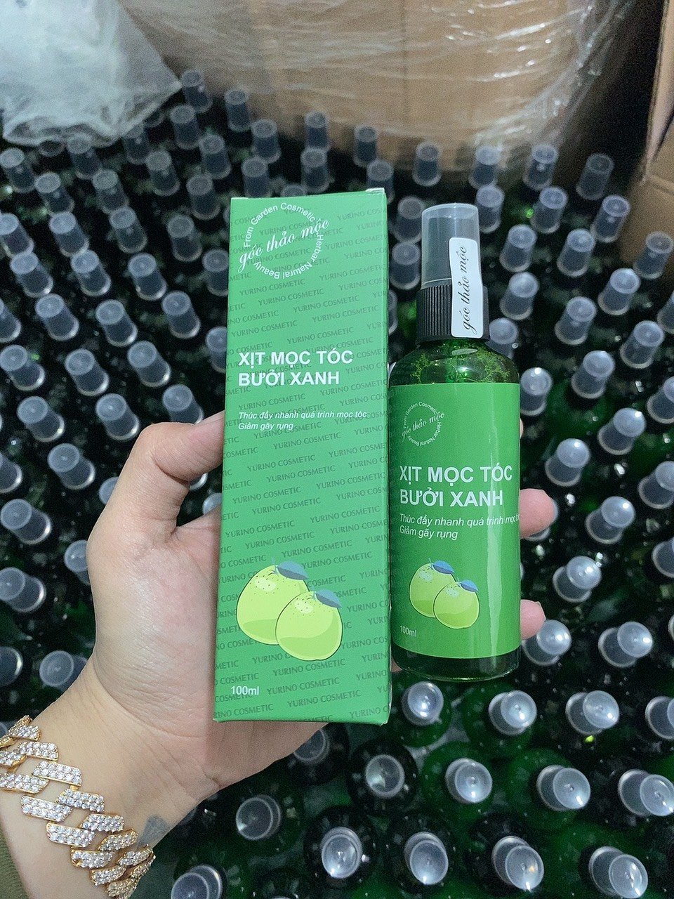 Xịt mọc tóc bưởi xanh (bao thơm)