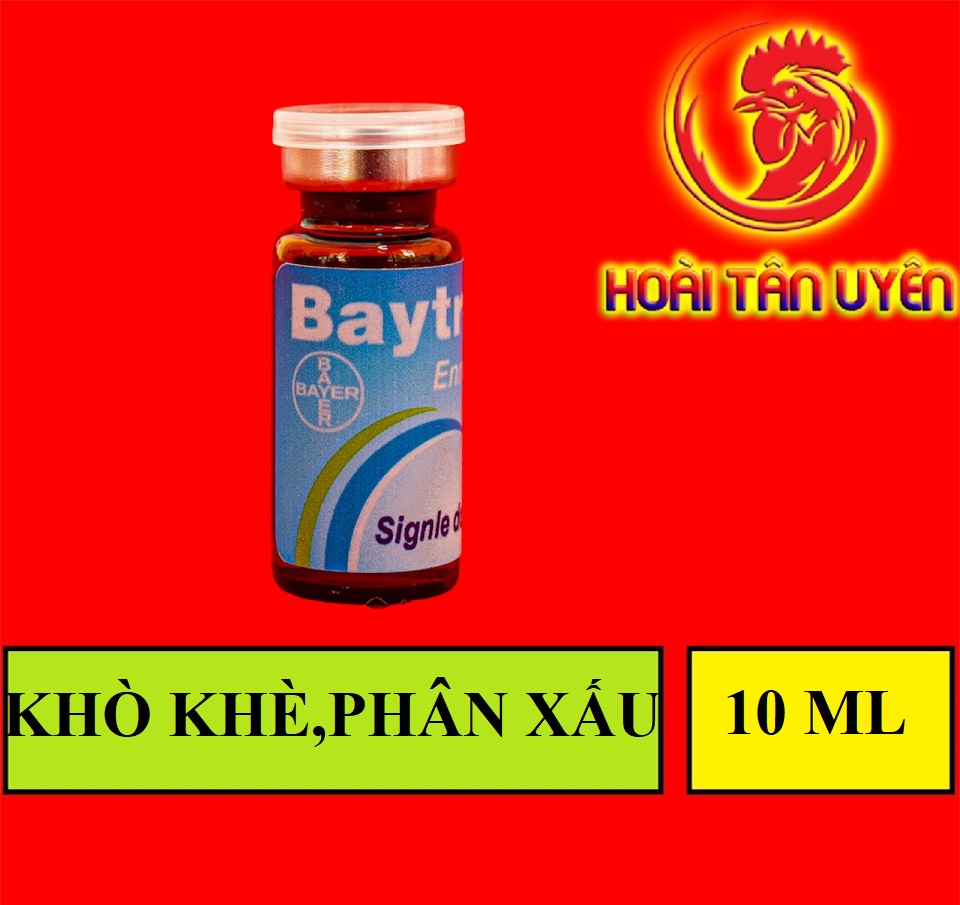 BAYTRIL MAX 10% khò khè, phân trắng gà đá 10ml