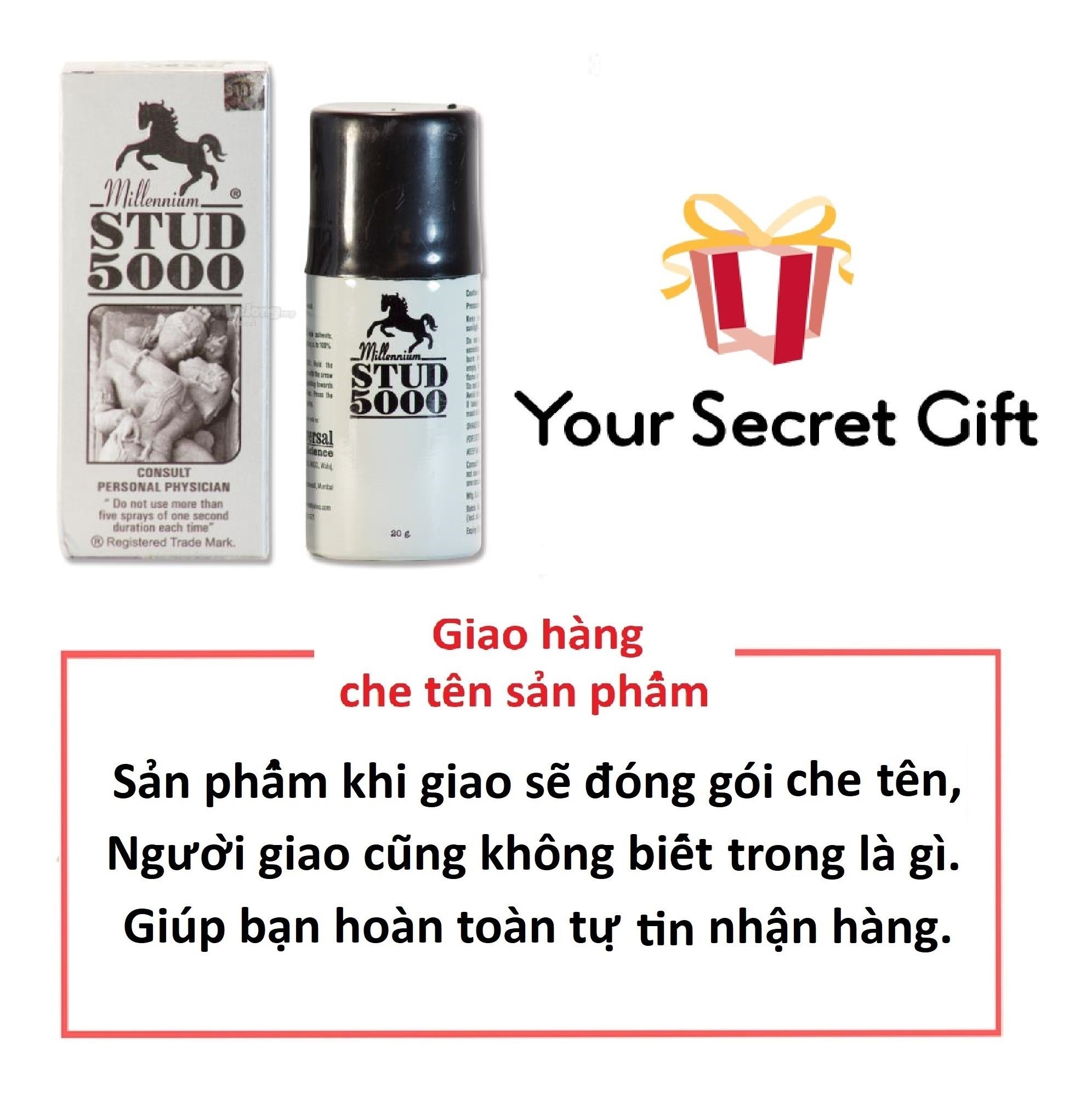 Chai xịt STUD 5000 Ấn Độ cao cấp (chai 20 ml) nam - hàng chính hãng