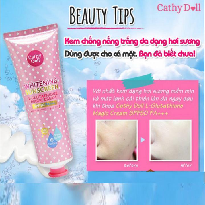 Kem chống nắng trắng da Cathy Doll SPF50 PA++ Thái Lan 138ml