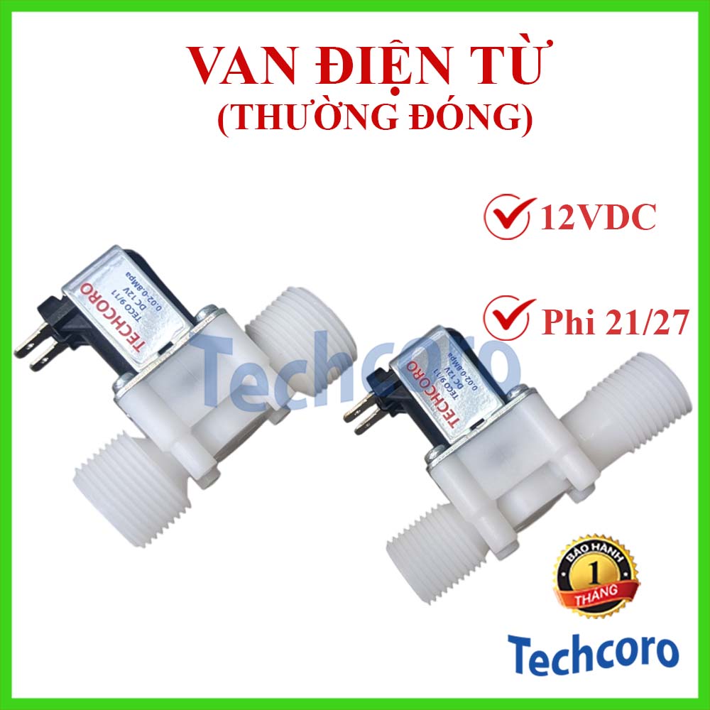 Van Điện Từ 12V phi 21/27, van nước điện từ chất lượng cao