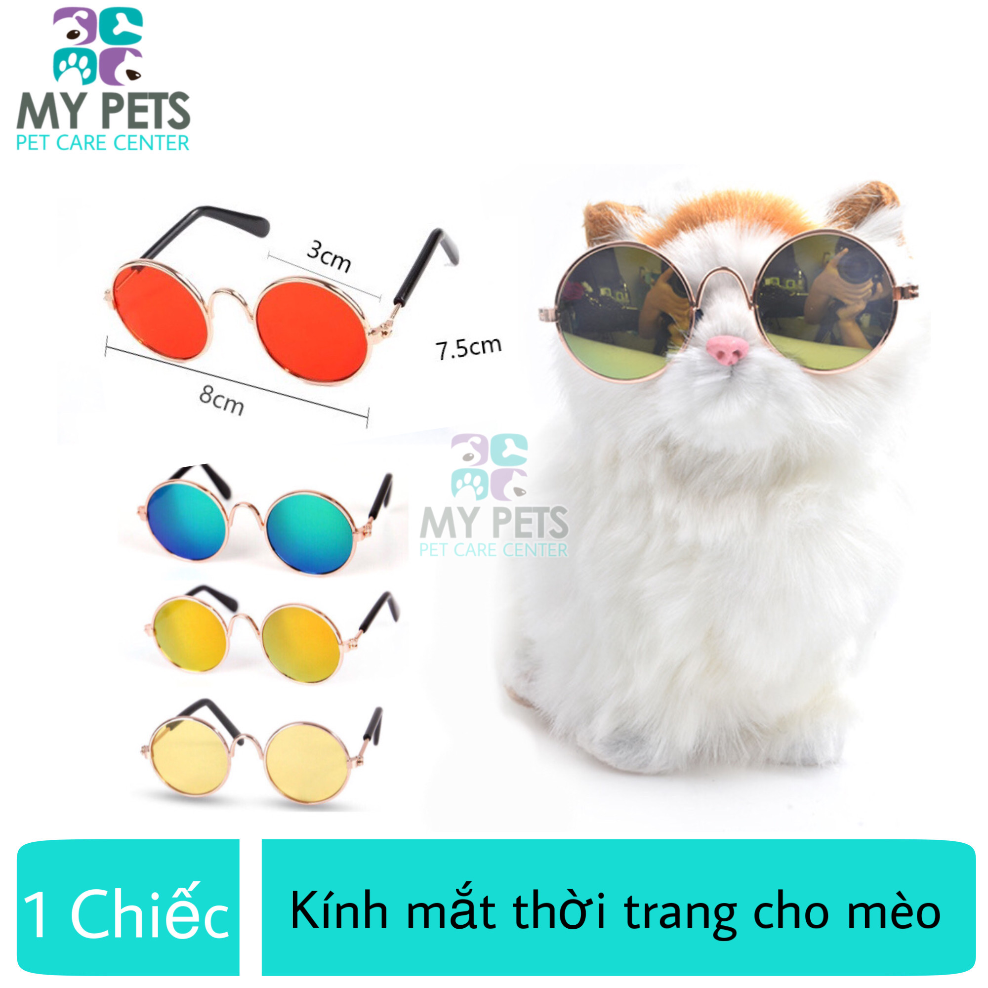 Kính mắt thời trang cho mèo. Kính mát kính râm cho mèo