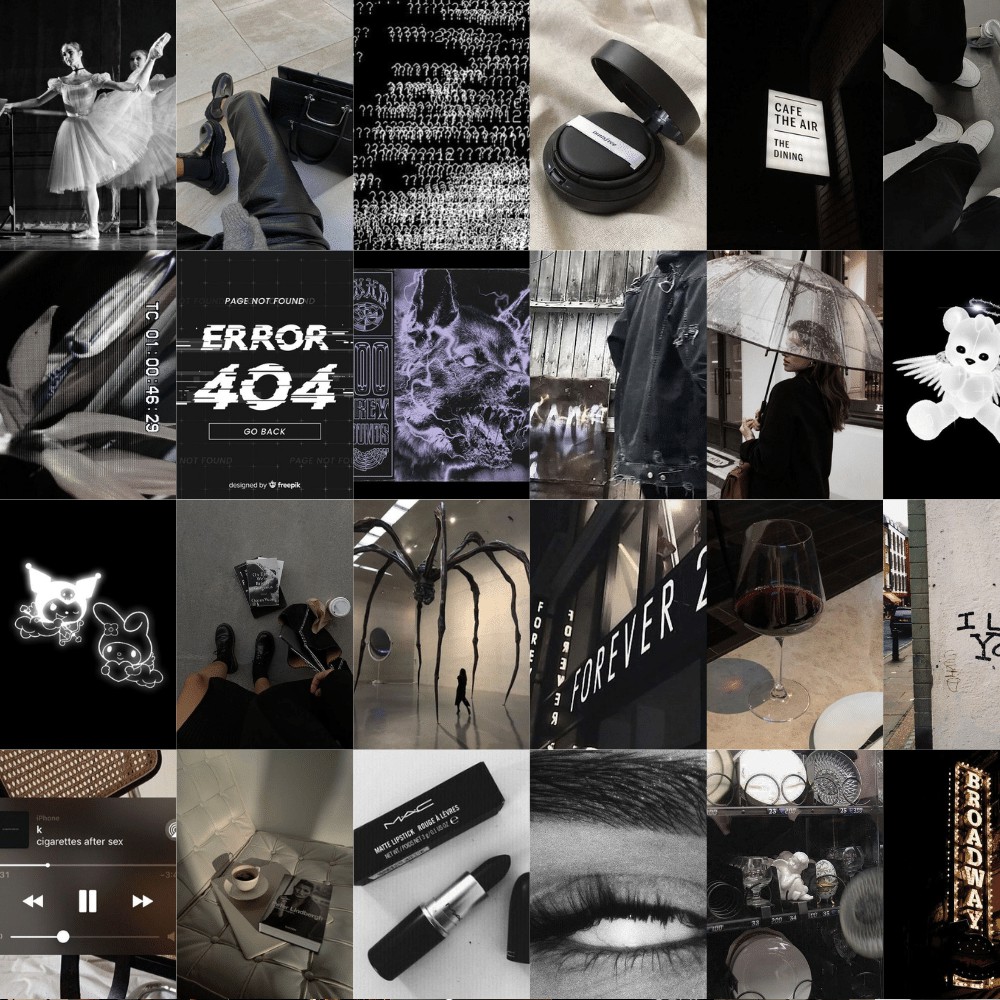 12 tấm Wall Collage dán tường trang trí phòng ngủ - theme void
