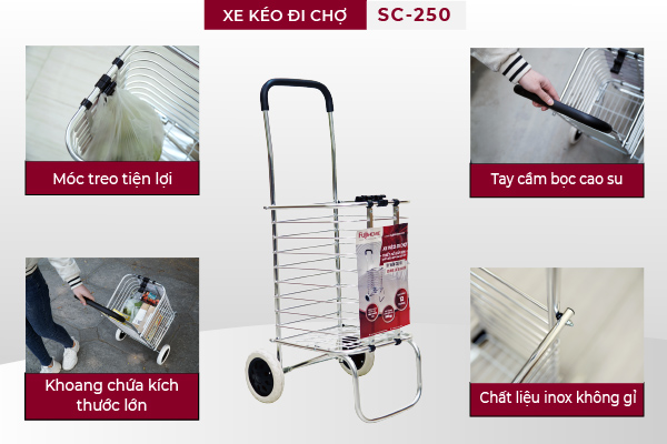 Xe kéo đi chợ đa năng FUJIHOME SC-250