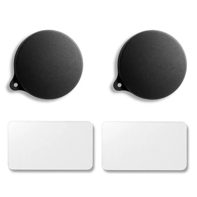 2PCS Screen Steel Protective Film + 2PCS Lens Cap Cover for GoPro Max Action Camera Accessories