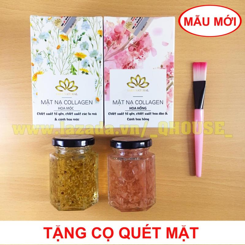 Combo Mặt nạ yến tươi collagen chính hãng - tặng cọ quét cực thích