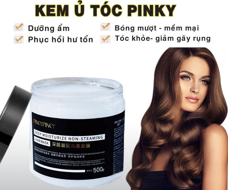Ủ tóc thần thánh Pinky Pinky 500ml siêu mượt tóc, phục hồi tóc